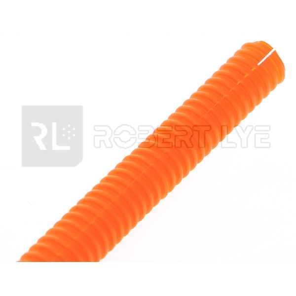 Rouleau gaine annelée fendue;PE Orange;dia.inter 10,5mm;long.30,5m